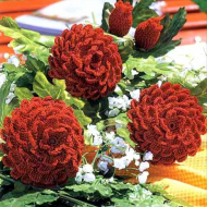 Вязанные астры