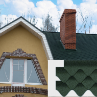 Образец черепицы Kerabit S+ зеленого цвета