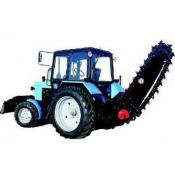 Экскаваторы  Россия  Цепной экскаватор ЭЦУ-150; Базовое шасси: Беларус МТЗ-82.1; Глубина копания, мм: 1500  шт.  5700000  Доставка платная    Габаритные размеры с основным ковшом: длина х ширина х база х высота (по крыше кабины), мм: 7150 (трансп. -5650) х 2560 х 2765 (трансп. -2900)
 Экскаваторное оборудование: баровая цепь
 Глубина копания, мм: 1500
 Ширина ковша, мм: 140 (ширина копания)  Малая дорожная и строительная техника, спецавтотранспорт, погрузчики КазСпецМаш ТОО