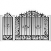 Ворота  с калиткой из металла. Принимаем заказы по эскизам клиента и по нашему каталогу. Предусмотрены скидки.  Монтажник  200000  Цена минимальная  весь комплекс работ  Ворота  с калиткой из металла  Монтажник (строительство). Монтажники металлоконструкций. Левша ИП