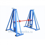 Наименование параметры 	Значение.
Максимальная грузопоподъемность, кг	5000.
Принцип подъема	гидравлический домкрат. 
Максимальный типоразмер барабана	22.
Минимальный типоразмер барабана	 8.
Наличие оси и поджимных башмаков.  Домкрат гидравлический ДК-5ГМП.  24000  шт.  Прочее 2920012@mail.ru