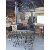 Мангал кованный с навесом, с боковыми ручками для переноса, с отдельной топкой, поддувалом, с дверцей для подачи угля. Дополнительная комплектация: кочерга, совок, подставка для казана. Высота навеса - 2,5 метра, высота рабочего стола -1 метр.  Устройство сада  65000  цена минимальная  шт.  Мангал  Устройство и дизайн садов. Посадка, уход и обрезка деревьев и кустарников. Акылбек ИП