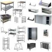 есть  Кухонное оборудование. Проектирование и комплексное оснащение предприятий общественного питания.  Широкий выбор кухонного оборудования: столы кухонные рабочие, кондитерские, овощные, ванны моечные, стеллажи кухонные, шкафы и полки.  Гибкая ценовая политика позволит остановить свой выбор на подходящей именно Вам модели. Консультация. Доставка, самовыво  Нейтральное кухонное оборудование  Интернет-магазины Компания \