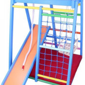 Детский спортивный комплекс, шведская стенка  Предназначен для детей от 1-6 лет.
Комплектация:
Шведская стенка, Гладиаторская сетка, Канат, Качели, Горка, Мат  деревянное изделие  Россия  71250    0  шт.  Спортивный комплекс для дома SportBaby Интернет - магазин