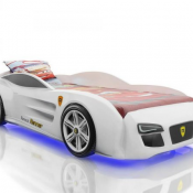 Матрас и светодиодная подстветка (RBG) дна с пультом доступны в качестве опций.

Характеристики:

Материал - МДФ + пластик.

Габариты (см) - 195 х 100 х 50.

Размер спального места (см) - 180 х 80.  Кровать-машина \