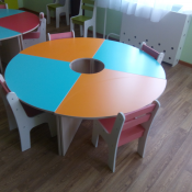 Стол круглый,регулируемый по высоте 360-670 мм.
Цвет по согласованию, кромка пвх 2 мм.  стол круглый  Казахстан    25000      шт  от 10000 до 50000 тенге  Детский стол Ходо ЛТД ТОО