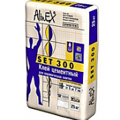 Сухую смесь высыпать в подготовленную чистую емкость с водой комнатной температуры, тщательно перемешать с применением электродрели-миксера до получения однородной массы. Смесь готова к использованию через 5-10 минут.  Предназначен для облицовки оштукатуренных, бетонных и кирпичных стен, а также полов керамической плиткой в сухих и влажных помещениях. Для внутренних и наружных работ. При проведении наружных работ не рекомендуется использовать плитку с высоким водопоглощ  940  Доставка входит в цену  0  мешок  Алинекс  Клей плиточный \