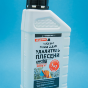 PROSEPT FUNGI CLEAN 1л  Обладает дезинфицирующим эффектом. Применяется для очистки внутренних и наружных стен зданий, ванных комнат, душевых кабин, эффективно очищает деревянные поверхности в банях и саунах, удаляет плесень и запахи в подвальных помещениях.  PROSEPT FUNGI CLEAN — эффективное средство для удаления плесени, грибка, мха, водорослей, слизистых, мыльных и других глубоко въевшихся загрязнений с керамической плитки и стыков, обоев, пластика, дерева, бетона, гипсокартона, окрашенных поверхностей, иск  Россия  3000  Самовывоз  договорная  шт  Средства для камня: пропитки, полироли, лаки, химия Solution Service ИП