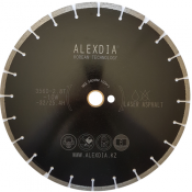 Алмазный диск с лазерной сваркой по асфальту  Алмазные диски диаметром от 350 до 900 мм предназначены для резки асфальта. Высота сегмента 10-12 мм. Производитель - Южная Корея.  50000  шт  ALEXDIA, Южная Корея  Alexdia ТОО