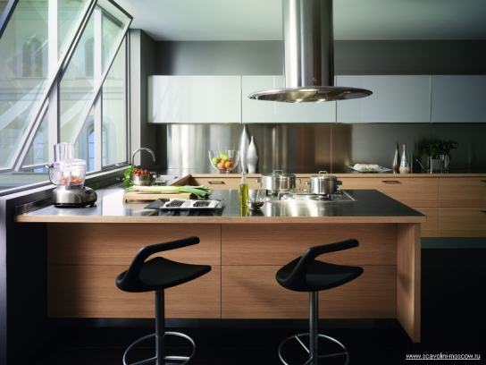 Кухня со стойкой - удобное место для завтраков